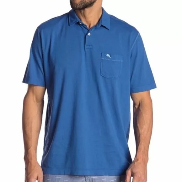 TOMMY BAHAMA Bahama Reef Polo Shirt Cobalt Blue Men’s Size S - Picture 1 of 13